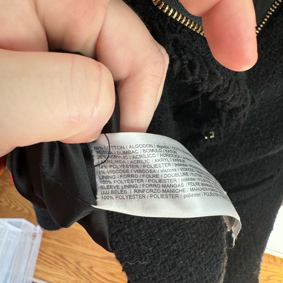 Mango Cotton Jacket tweed style with zipper - Picture 5 of 5